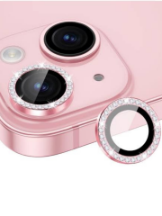 İphone 16/16 Plus Pembe Taşlı  Kamera Lens Koruyucu