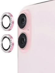 İphone 14/14 Plus Pembe Taşlı  Kamera Lens Koruyucu